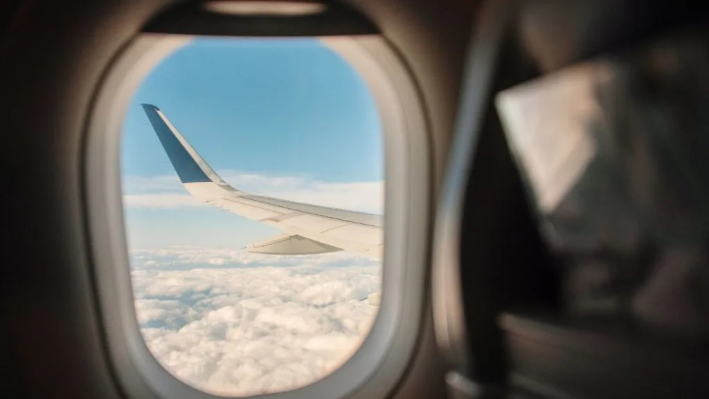 using the bathroom on a plane