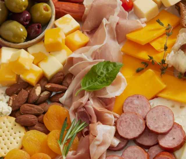 Charcuterie board while traveling