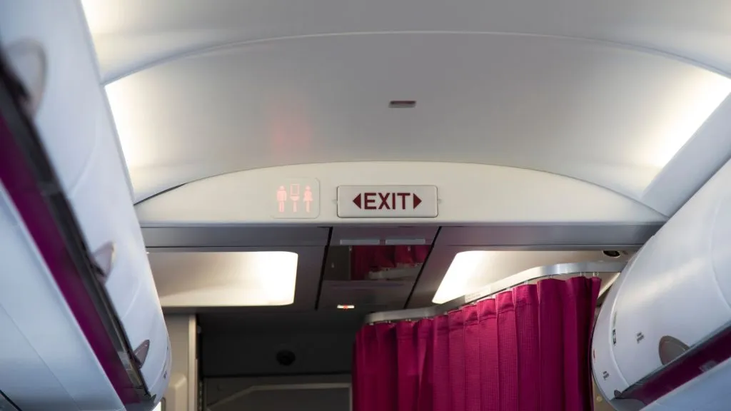 airplane bathrooms for changing diapers on a changing table