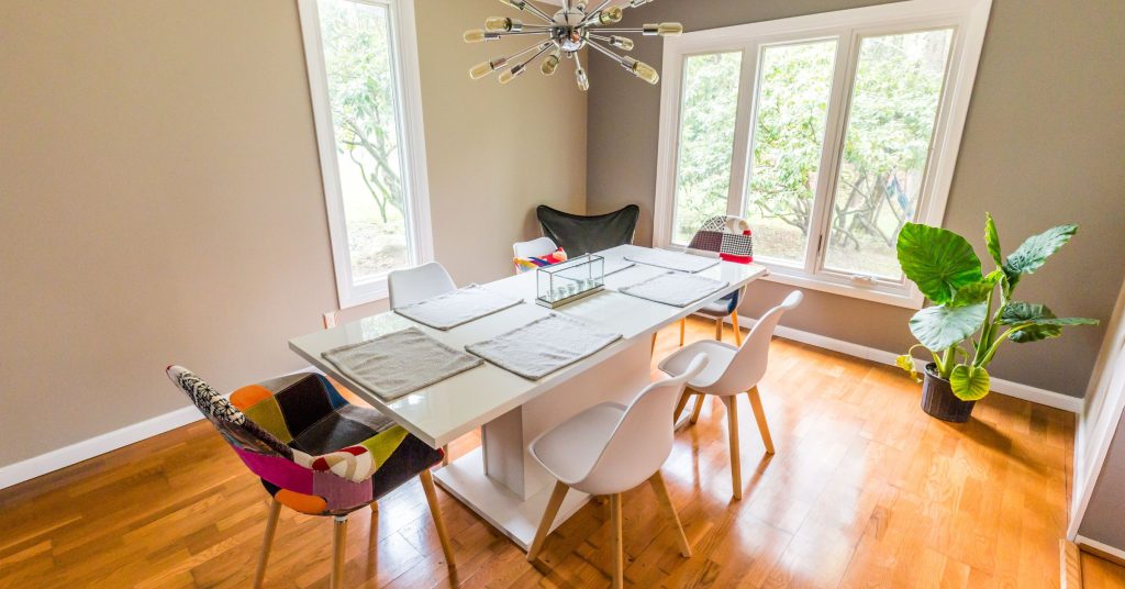 An image of an Airbnb dining area.