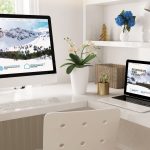 how to create an office space in living room